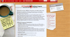 Desktop Screenshot of abcleadsaffiliate.com